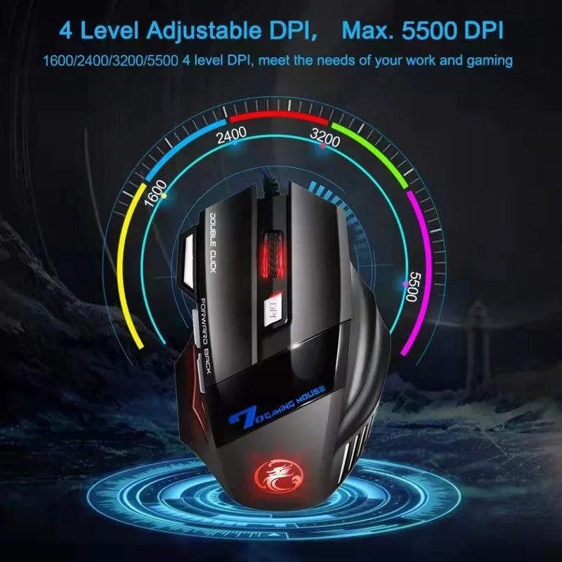 Mouse Gamer Laser X7 3200Dpi Com Macro Profissional