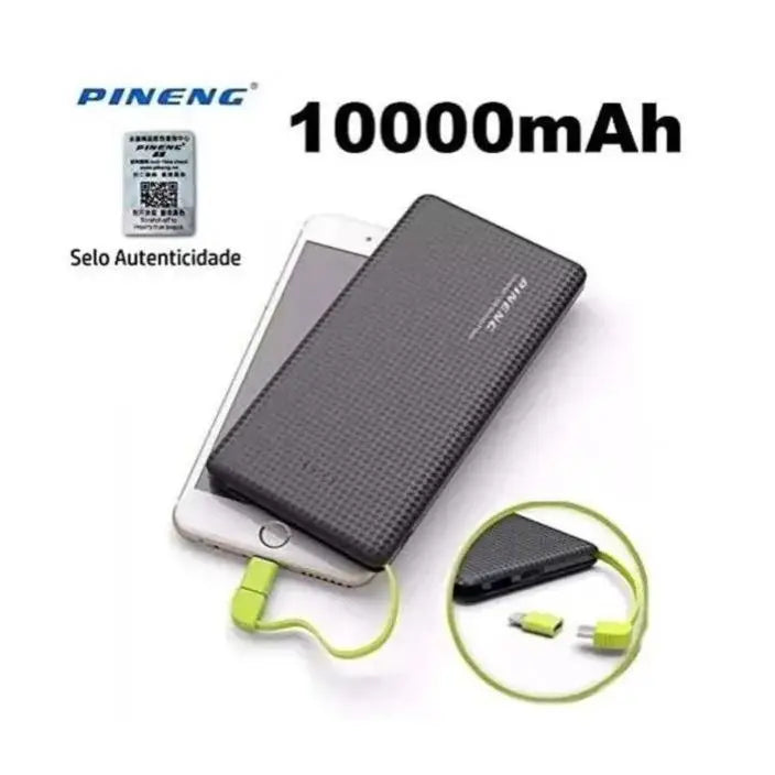 Carregador Portátil Pineng Power Bank 10.000mAh Android e Iphone