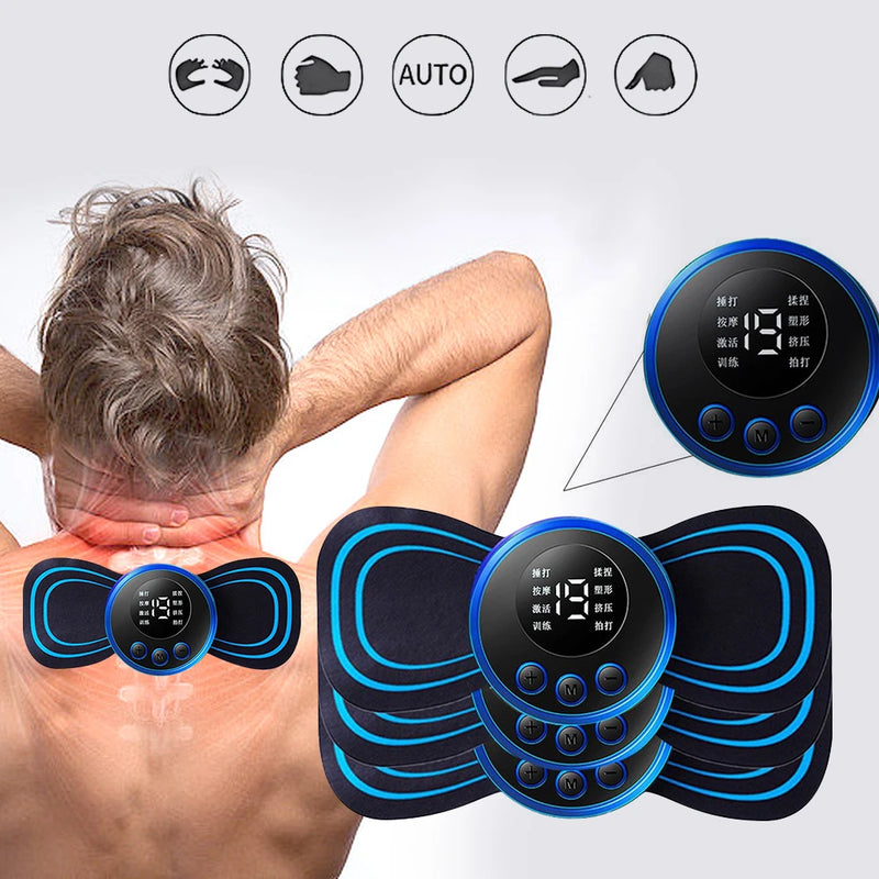 Mini Massageador GMS Elétrico Portátil Para Alívio de Dor Muscular